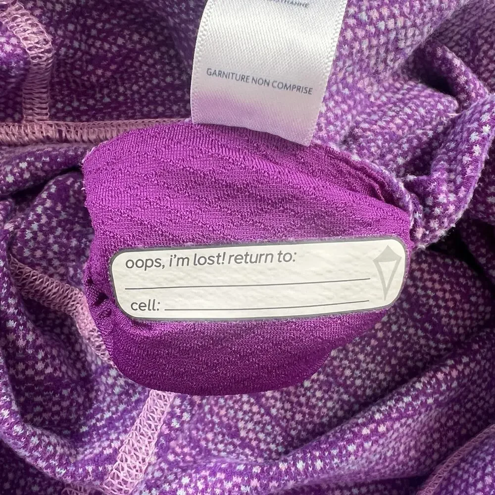 Ivivva By Lululemon Girl Purple Dot Print Rhythmic 17” Crop Legging Youth 12